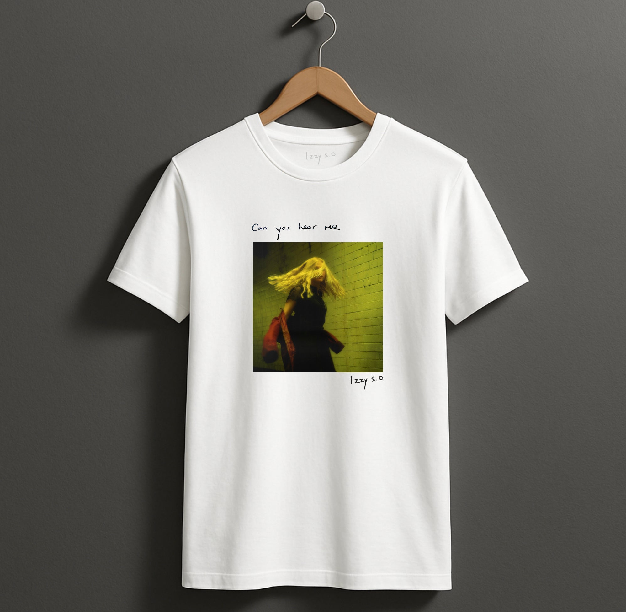 'Can you hear me' Oversized White Unisex T