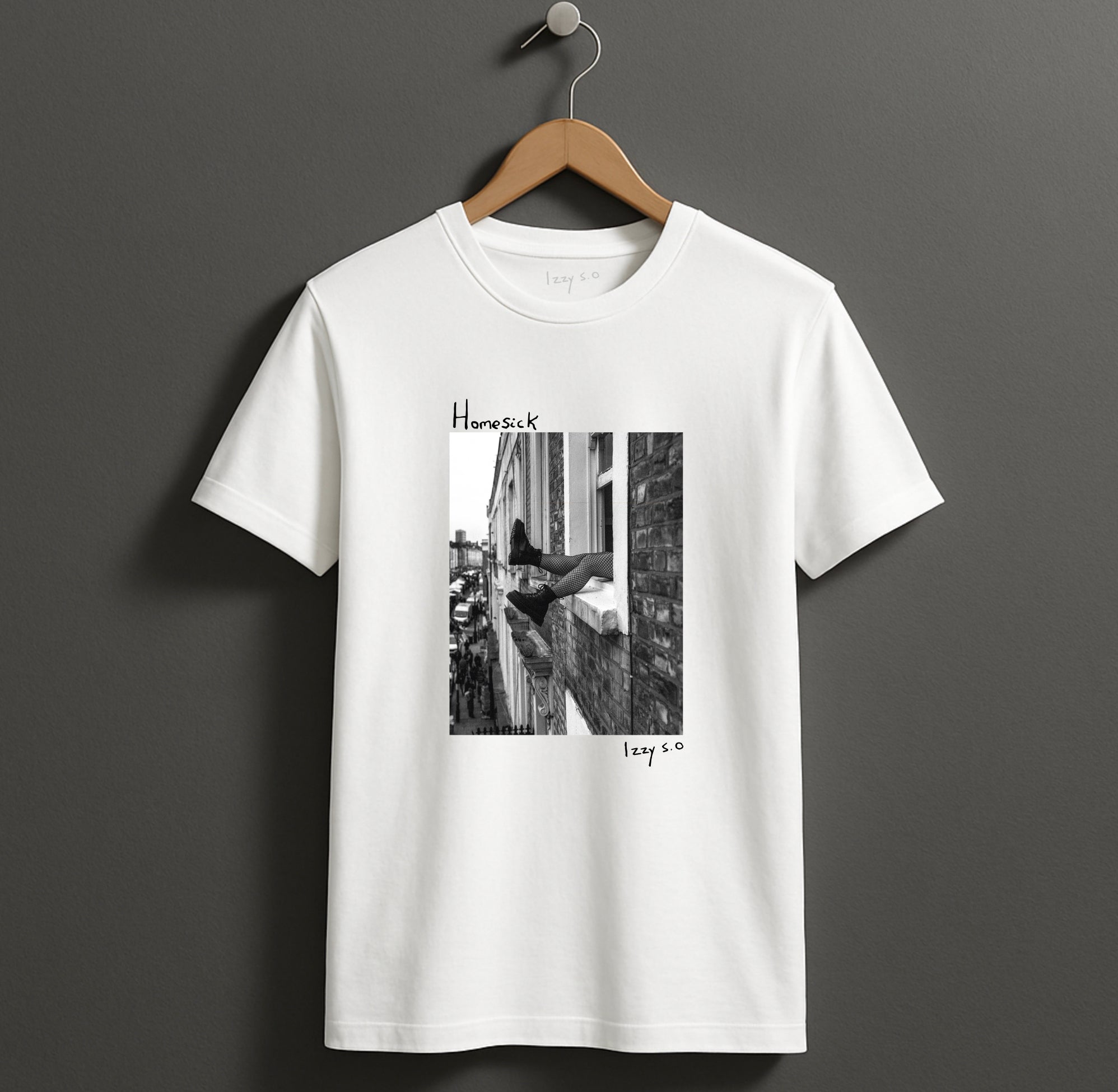 'Homesick' Oversized White Unisex T