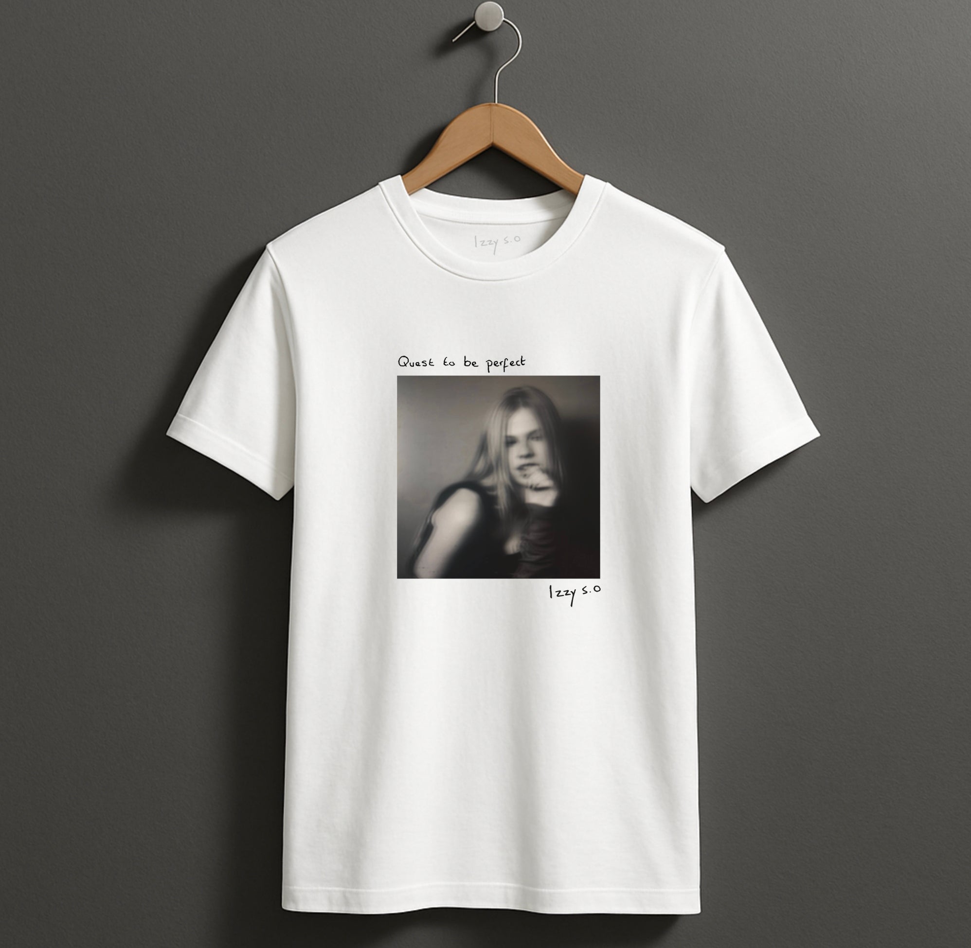 'Quest to be perfect' Oversized White Unisex T